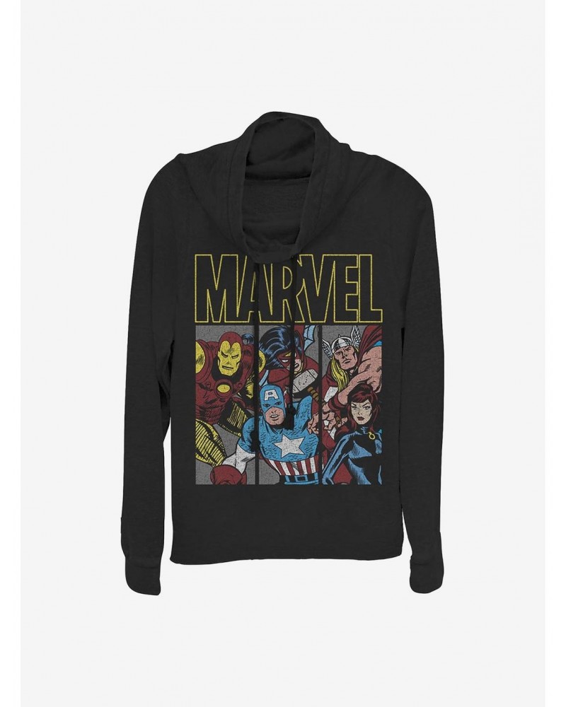 Marvel Avengers Marvel Group Cowlneck Long-Sleeve Girls Top $11.85 Tops