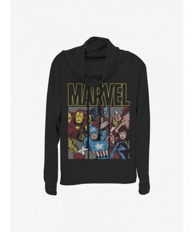 Marvel Avengers Marvel Group Cowlneck Long-Sleeve Girls Top $11.85 Tops