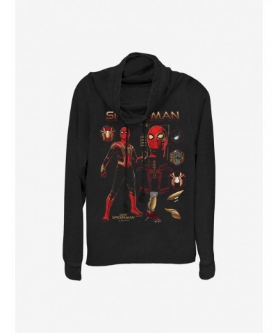 Marvel Spider-Man Spidey Stuff Cowlneck Long-Sleeve Girls Top $15.09 Tops