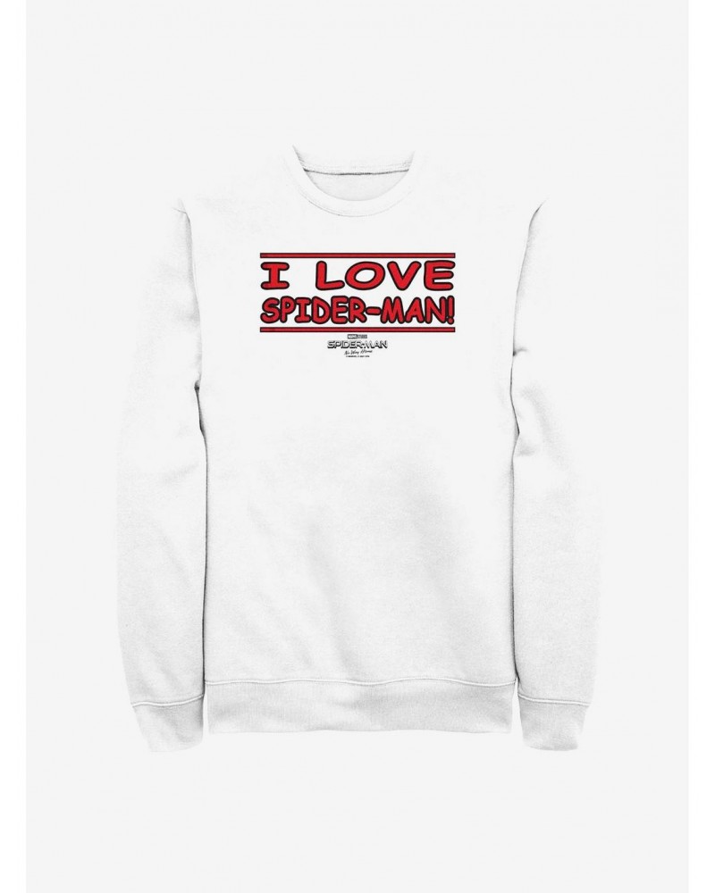 Marvel Spider-Man I Love Spider-Man Crew Sweatshirt $9.45 Sweatshirts