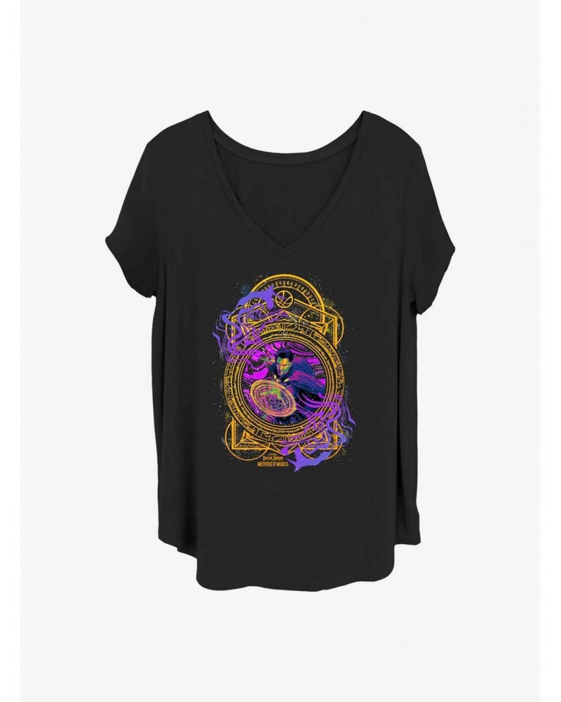 Marvel Doctor Strange In The Multiverse of Madness Neon Strange Girls T-Shirt Plus Size $9.48 T-Shirts