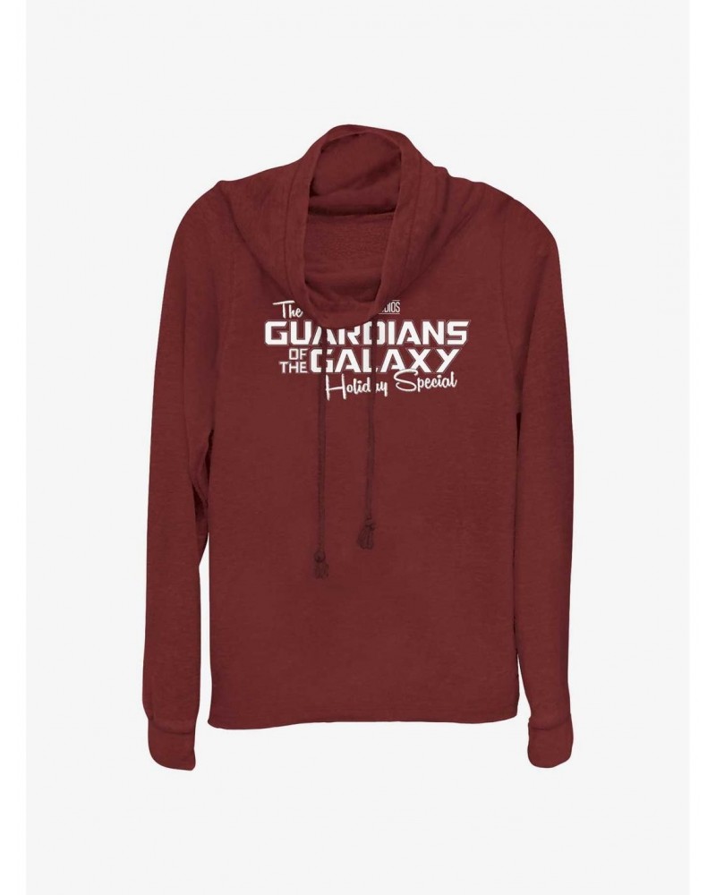 Marvel Guardians of the Galaxy Holiday Special Logo Cowl Neck Long-Sleeve Top $16.88 Tops