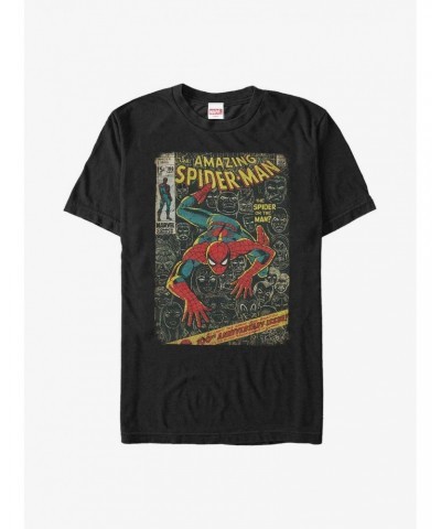 Marvel Spider-Man Comic Book Cover Extra Soft T-Shirt $7.42 T-Shirts