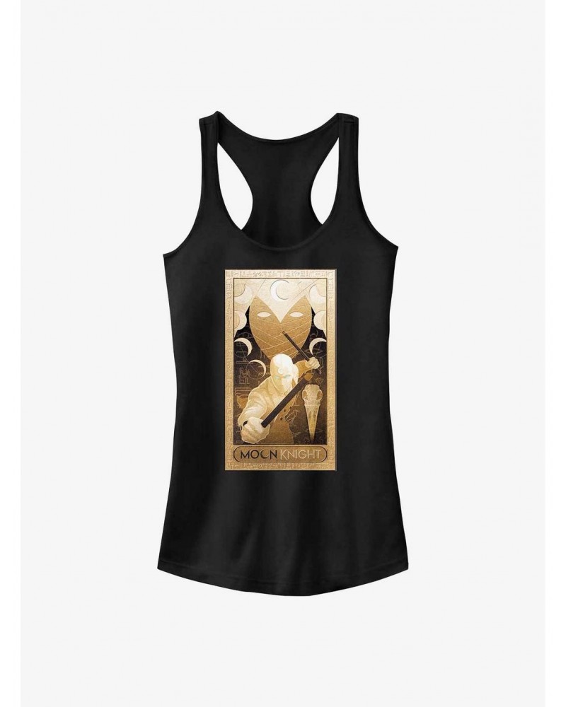 Marvel Moon Knight Gold Glyphs Poster Girls Tank $9.96 Tanks