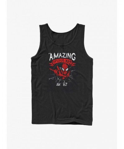 Marvel Spider-Man Grunge Est. '62 Tank $7.17 Tanks