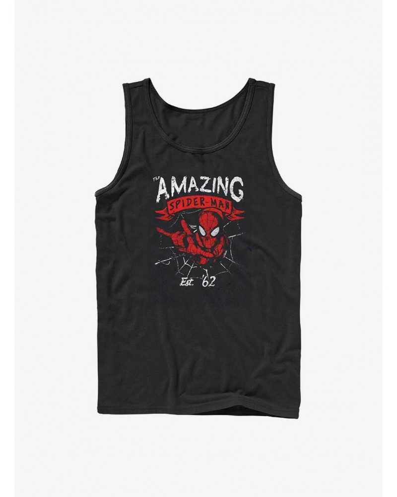 Marvel Spider-Man Grunge Est. '62 Tank $7.17 Tanks