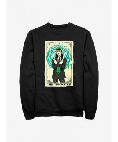 Marvel Loki The Trickster Tarot Crew Sweatshirt $12.69 Sweatshirts