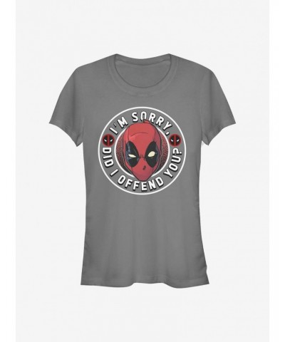 Marvel Deadpool Sorry Not Sorry Girls T-Shirt $9.96 T-Shirts