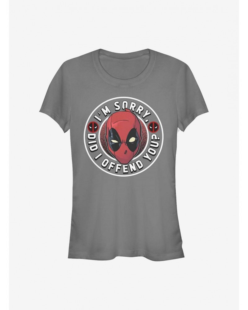 Marvel Deadpool Sorry Not Sorry Girls T-Shirt $9.96 T-Shirts