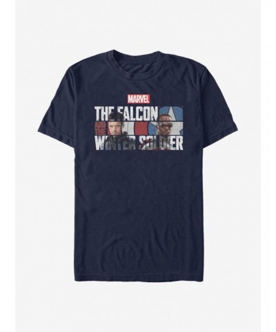 Marvel The Falcon And The Winter Soldier Logo Fill T-Shirt $9.56 T-Shirts