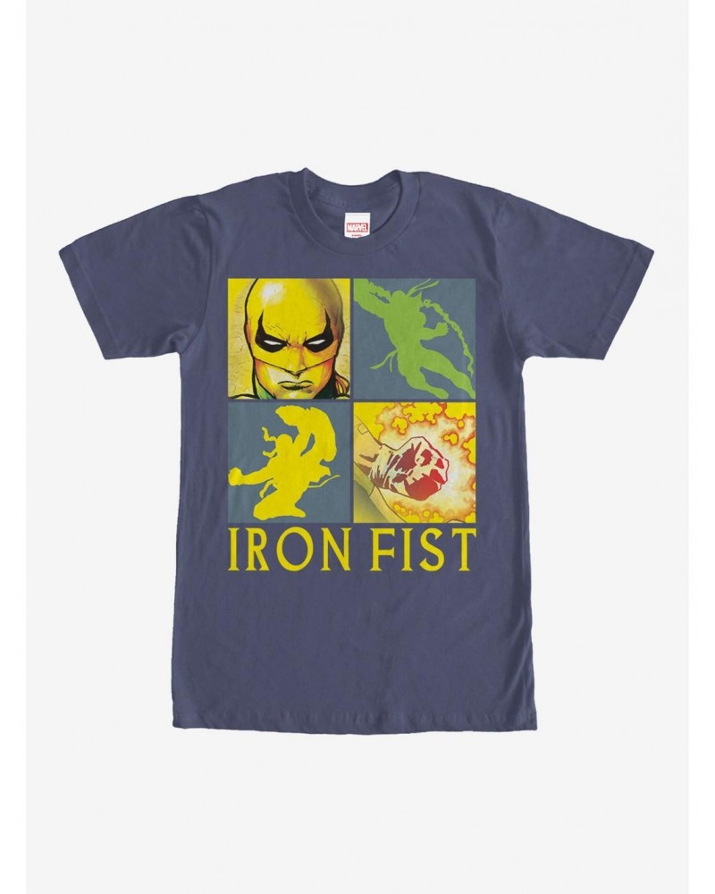 Marvel Iron Fist Four Square T-Shirt $7.84 T-Shirts