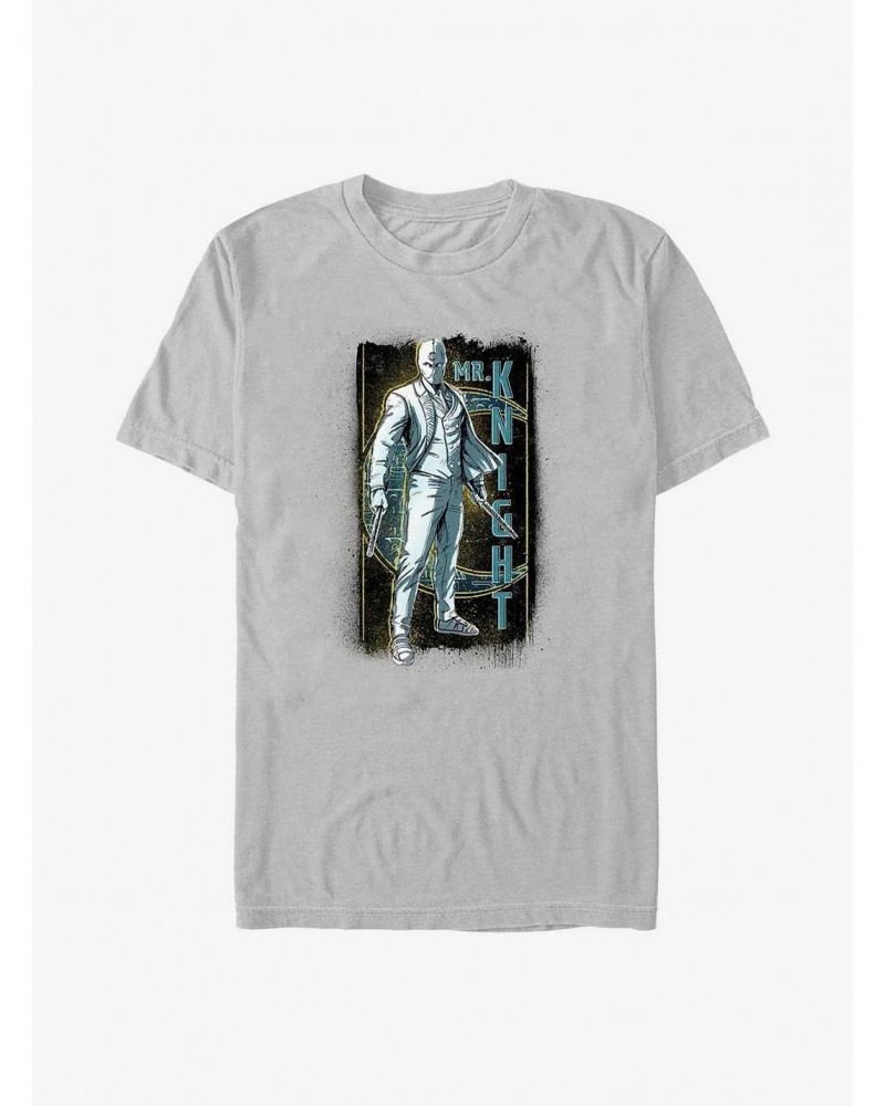 Marvel Moon Knight Mr. Knight Grunge Badge T-Shirt $9.18 T-Shirts