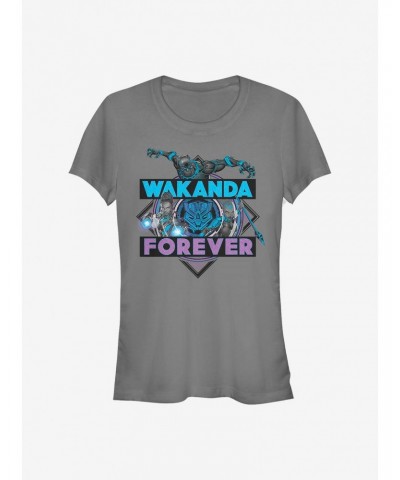 Marvel Black Panther Wakanda Crosshatch Girls T-Shirt $9.76 T-Shirts