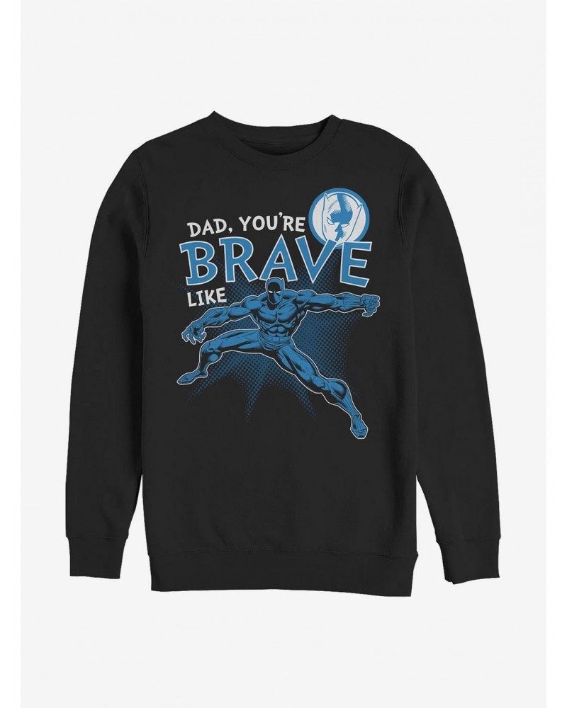 Marvel Black Panther Brave Like Dad Crew Sweatshirt $14.46 Sweatshirts