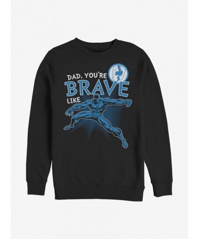 Marvel Black Panther Brave Like Dad Crew Sweatshirt $14.46 Sweatshirts