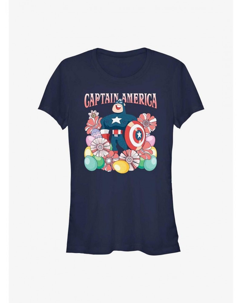 Marvel Captain America Collecting Eggs Since '41 Girls T-Shirt $7.77 T-Shirts