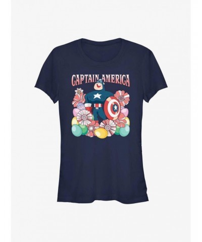 Marvel Captain America Collecting Eggs Since '41 Girls T-Shirt $7.77 T-Shirts