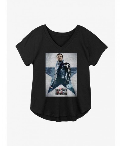 Marvel The Falcon And The Winter Soldier Bucky Poster Girls Plus Size T-Shirt $8.79 T-Shirts