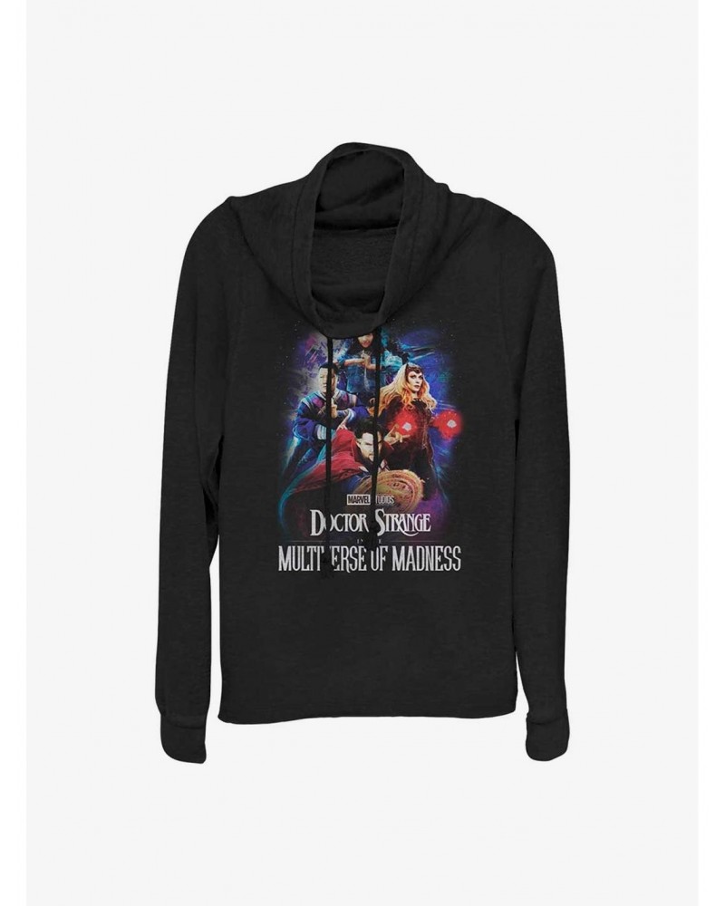 Marvel Doctor Strange In The Multiverse of Madness Poster Group Cowl Neck Long-Sleeve Girls Top $15.09 Tops