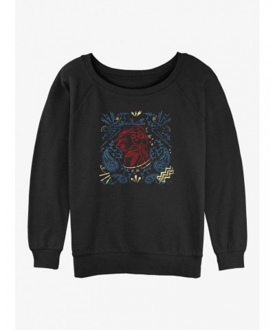 Marvel Ms. Marvel Line Drawing Girls Slouchy Sweatshirt $14.17 Sweatshirts