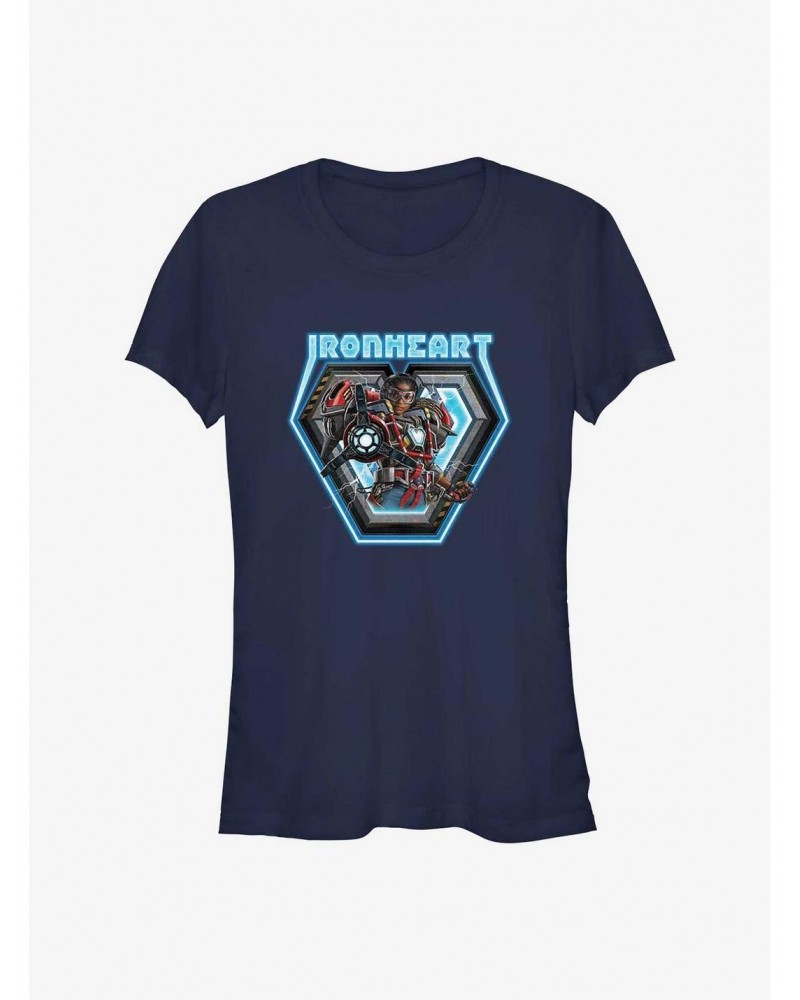 Marvel Black Panther: Wakanda Forever Ironheart Badge Girls T-Shirt $9.16 T-Shirts