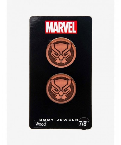 Marvel Black Panther Double Flare Sawo Wood Plugs $6.00 Plugs