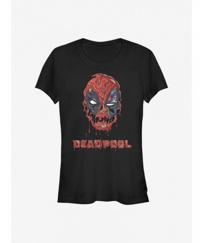 Marvel Deadpool Melting Deadpool Girls T-Shirt $8.57 T-Shirts