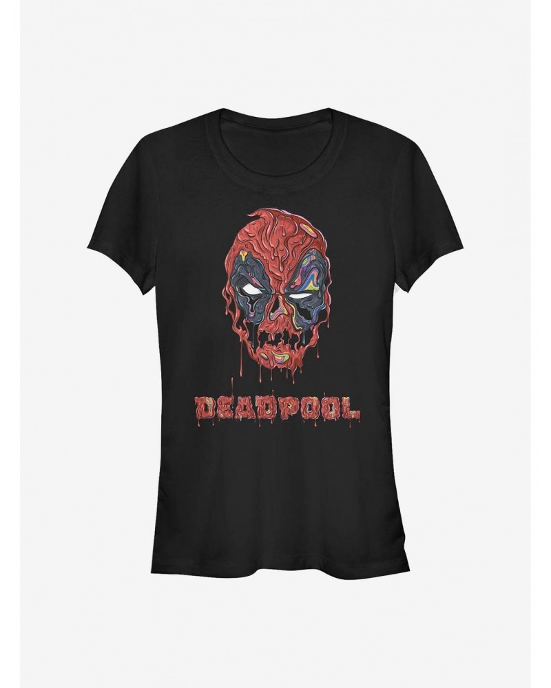 Marvel Deadpool Melting Deadpool Girls T-Shirt $8.57 T-Shirts