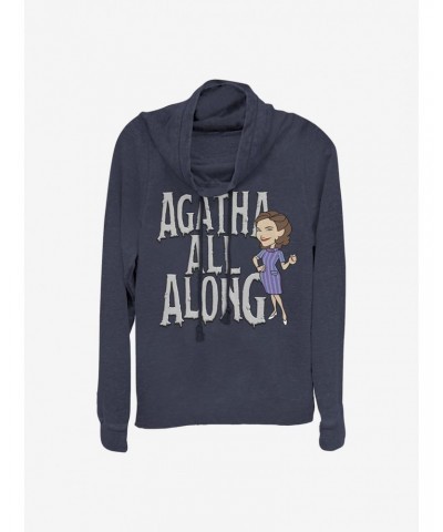 Marvel WandaVision Agatha All Along Cowlneck Long-Sleeve Girls Top $12.93 Tops