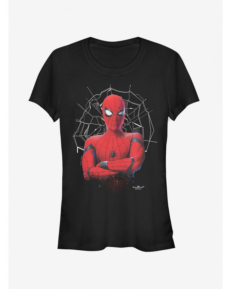 Marvel Spider-Man Homecoming Grumpy Spidey Girls T-Shirt $7.77 T-Shirts