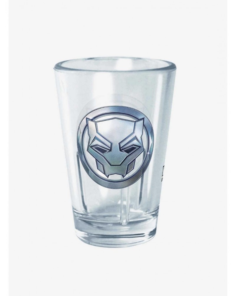 Marvel Black Panther Chrome Emblem Mini Glass $4.85 Glasses