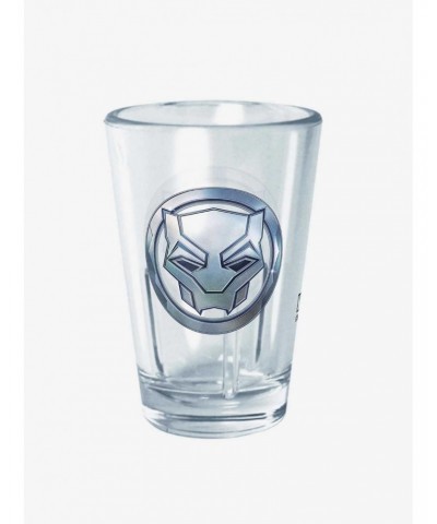 Marvel Black Panther Chrome Emblem Mini Glass $4.85 Glasses