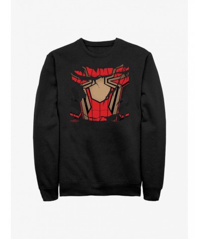 Marvel Spider-Man: No Way Home Ripped Suit Crew Sweatshirt $13.28 Sweatshirts