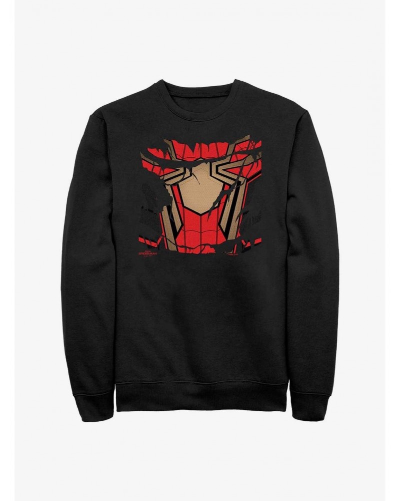 Marvel Spider-Man: No Way Home Ripped Suit Crew Sweatshirt $13.28 Sweatshirts