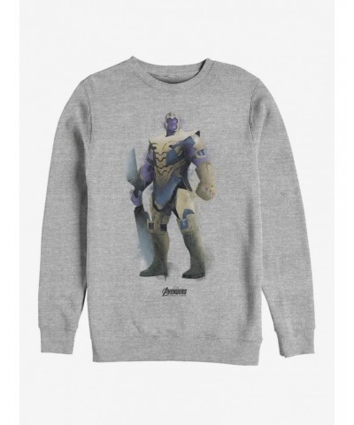 Marvel Avengers: Endgame Thanos Paint Heathered Sweatshirt $12.69 Sweatshirts