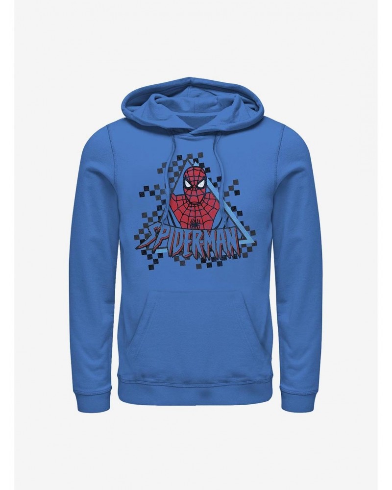 Marvel Spider-Man Spider Checkered Hoodie $15.80 Hoodies