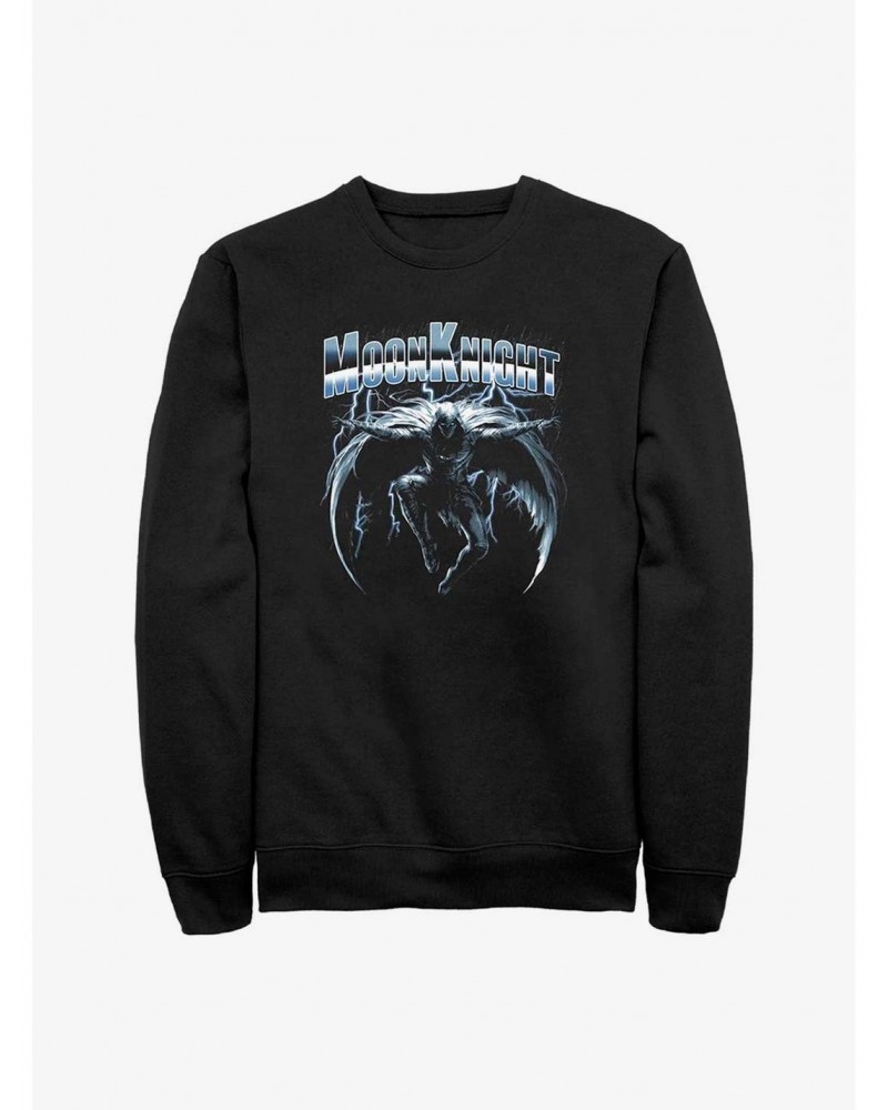 Marvel Moon Knight Dark Rain Crewneck $11.22 Crewnecks