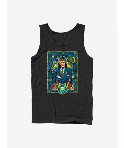 Marvel Loki Stained Glass Window Tank $7.77 Tanks