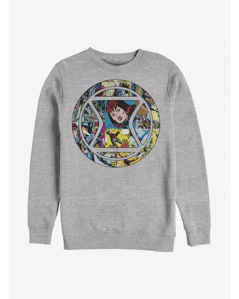 Marvel Black Widow Collage Crew Sweatshirt $10.33 Sweatshirts