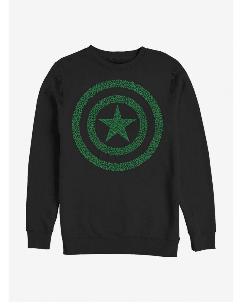 Marvel Captain America Clover Shield Crew Sweatshirt $10.04 Sweatshirts