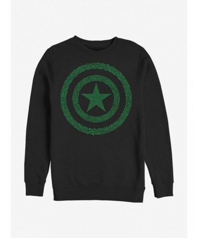 Marvel Captain America Clover Shield Crew Sweatshirt $10.04 Sweatshirts