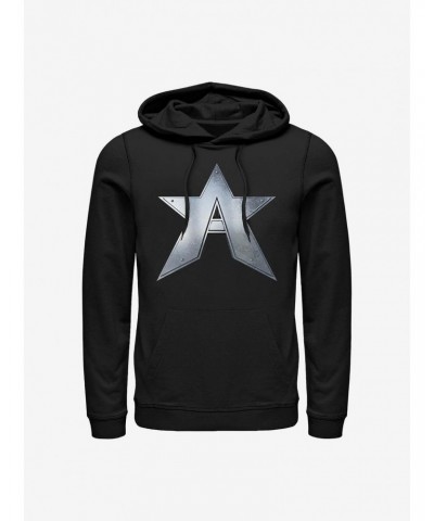 Marvel The Falcon And The Winter Soldier John Walker Captain Symbol Hoodie $14.73 Hoodies