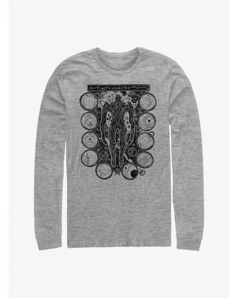 Marvel Eternals Wood Stamp Long-Sleeve T-Shirt $10.26 T-Shirts