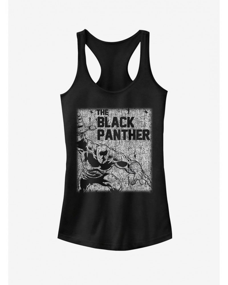 Marvel Black Panther Chalk Print Girls Tank $8.96 Tanks