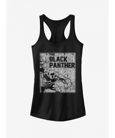 Marvel Black Panther Chalk Print Girls Tank $8.96 Tanks