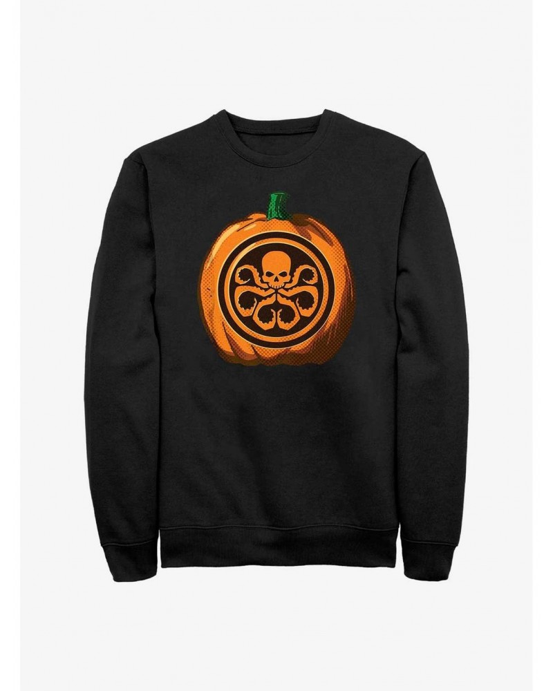 Marvel Hydra Skull Pumpkin Logo Sweatshirt $11.22 Sweatshirts