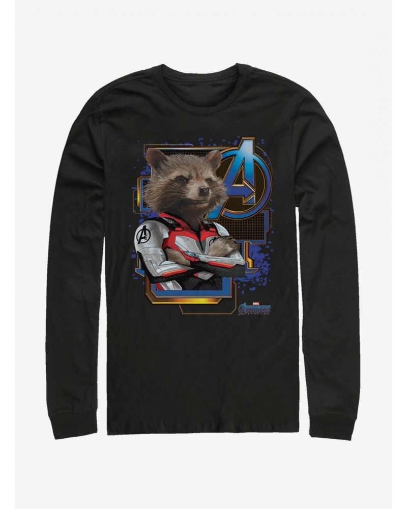 Marvel Avengers: Endgame Space Rocket Long-Sleeve T-Shirt $10.79 T-Shirts