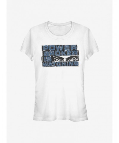 Marvel The Falcon And The Winter Soldier Power Broker Eyes Girls T-Shirt $7.77 T-Shirts