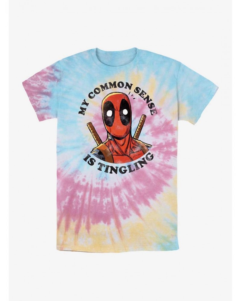 Marvel Deadpool Tingling Tie Dye T-Shirt $6.84 T-Shirts