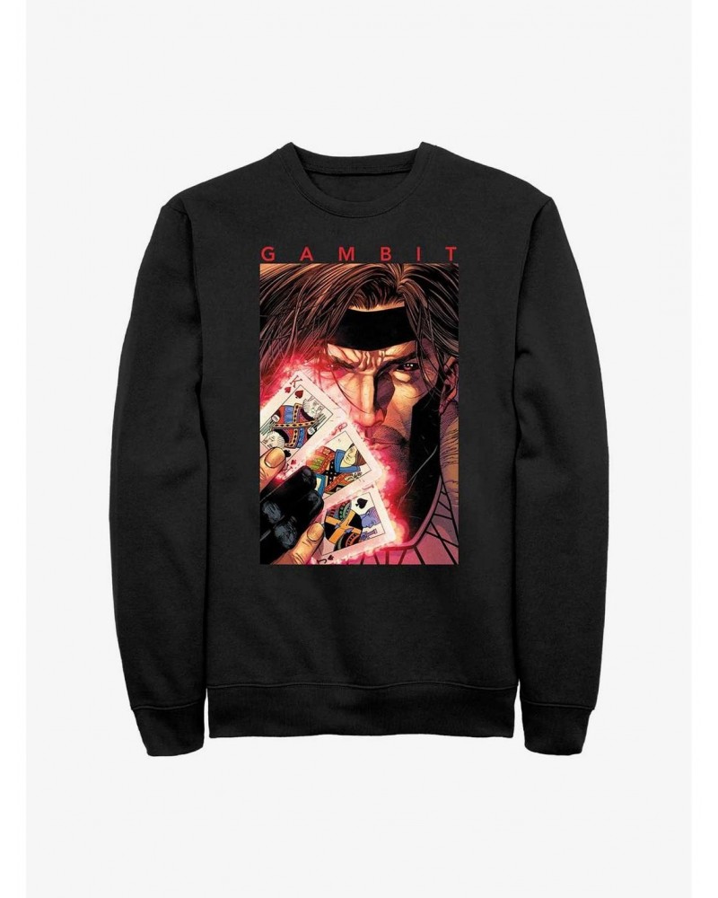 Marvel X-Men Gambit Honor Cards Sweatshirt $11.81 Sweatshirts